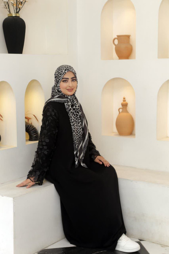 روسری نخی طرح پلنگی